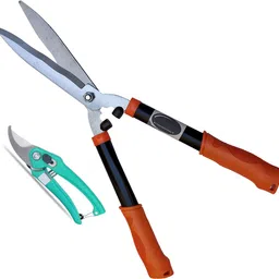 inditrust Heavy duty 1pc Orange Hedge Shear 54cm & 1pc Flower cutter Bypass Pruner-picture-23