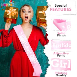 wobbox Birthday Girl Sash, Sash For Birthday, Happy Birthday Sash For Girls image 4