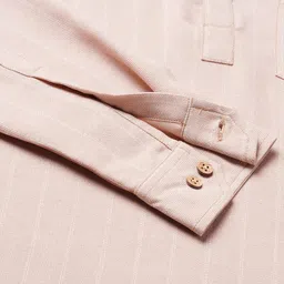 vastrado Men Striped Pure Cotton Straight Kurta image 3