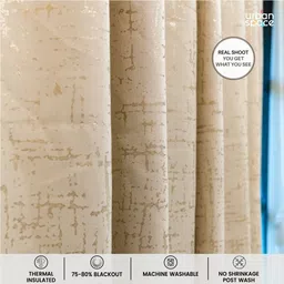 urban space 152 cm (5 ft) Polyester Blackout Window Curtain Single Curtain image 3