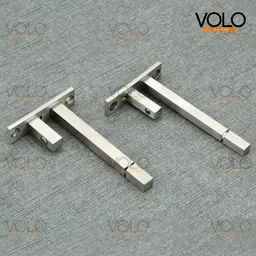 volo F Type Glass Shelf Bracket Square 4 Inches 4 INCH, 1.5 inch Shelf Bracket image 3