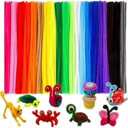 morel 10PC Premium Pipe Cleaners Flexible Chenille Stems multi colour-picture-27