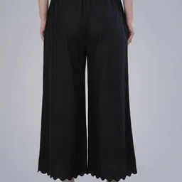 mm-21 Women Relaxed Black Cotton Blend Trousers image 2