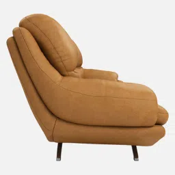 durian Clarkson Leatherette 2 Seater Sofa in Camel Brown Colour image 5
