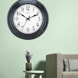 horo Black Analog Wall Clock image 1