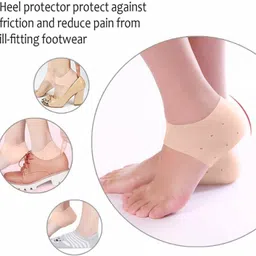 tatvamzone Anti Heel Crack Silicone Gel Moisturizing Socks for Foot Care for Men And Women. Foot Support image 3