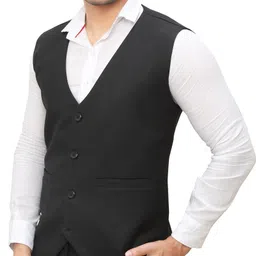 nu abc Self Design Men Waistcoat image 2