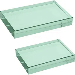 Rectangular Refraction Slab/Block, 100mm x 60mm x 18mm - Grounded Edges Solid Prism-image-1