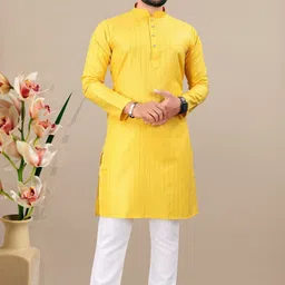 shivgarment Men Solid Pure Cotton Straight Kurta-picture-41