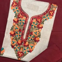 ejs Unstitched Wool Salwar Suit Material Embroidered image 4