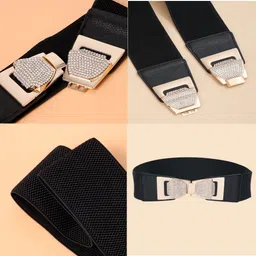 syga Women Casual, Formal Black Genuine Leather Belt image 4