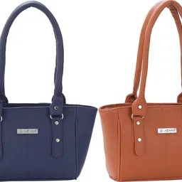 Women Blue, Tan Shoulder Bag-image-75