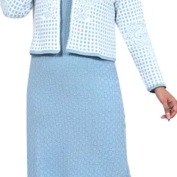 magknit Women kurta set Self Design Suit image 1