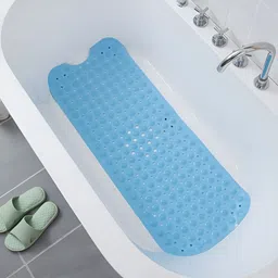 UMAI Blue Textured 240 GSM Anti-Skid Bath Mat-image-14
