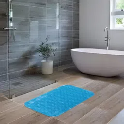 UMAI Blue Textured 240 GSM Anti-Skid Bath Mat-image-15
