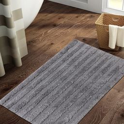 SPACES Grey Solid 1798 GSM Anti Skid Swift Dry Bath Rug-picture-1