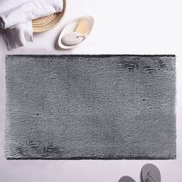 LUXEHOME INTERNATIONAL Grey Solid 1600 GSM Bath Rug-picture-24