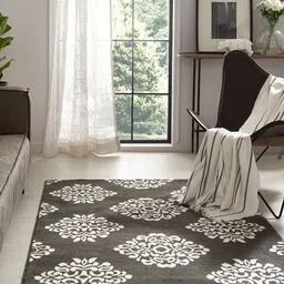 MYTRIDENT Grey Ethnic Motifs Floor Mat image 5