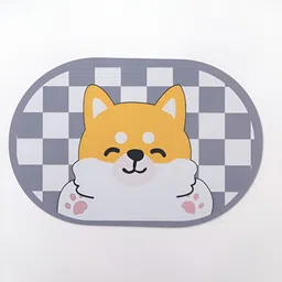 UMAI Grey Printed Bath Rug image 3