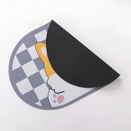 UMAI Grey Printed Bath Rug image 2