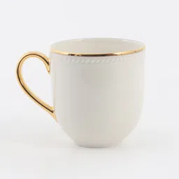 Home Centre White Solid Stoneware Mug - 180 ML image 5
