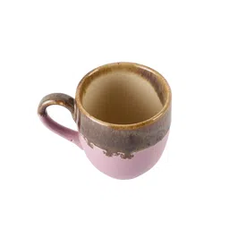 MIAH Decor Set Of 6 Lavender & Brown Textured Dishwasher Safe Mugs image 2