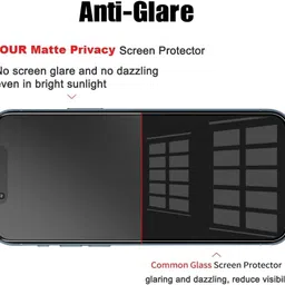 Maxpro Edge To Edge Tempered Glass for Apple iPhone 14 Plus, Apple iPhone 13 Pro Max Matte Privacy Screen Protector image 4