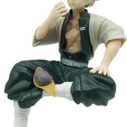 rvm toys Demon Slayer Sanemi Shinazugawai Action Figure Sitting 16 cm Car Dashboard Toy image 3