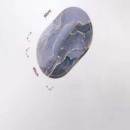 Kuber Industries Grey & Beige Abstract Anti-Skid Bath Rug image 2