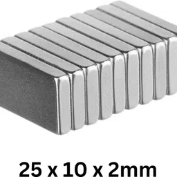 jinsa 25pcs of 25x10x2mm Rectangle Block Neodymium Rare-Earth Magents Multipurpose Office Magnets Pack of 25 image 2