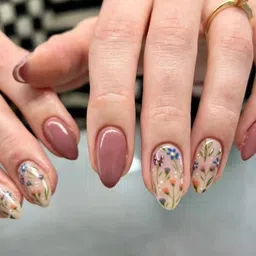 akison Medium Artificial Nails with Glue Tabs Designer Fake Nails Press on Nails Multicolor-picture-13