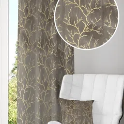 213 cm (7 ft) Door Velvet Room Darkening Curtain Single Curtain-image-31