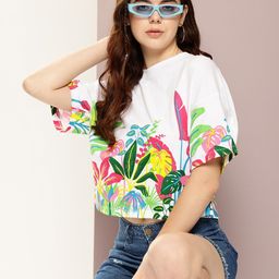 kook n keech Women Printed Round Neck Pure Cotton Multicolor T-Shirt-picture-3