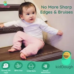 kiddough Baby Proofing Flat Edge Protector - 2 Meters Safety Strip, Furniture Safety image 3
