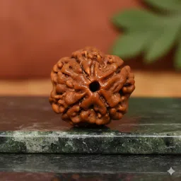 astrobj 4 Mukhi Rudraksha Pendent Wood Locket image 2