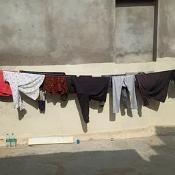 roborich Steel Wall Cloth Dryer Stand 2BRACKET-3TIER-BLACK image 3