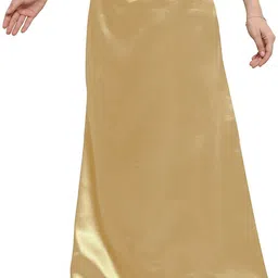 MuHeNeRa Muhenera_Gold_Satin_Petticoat Satin Blend Petticoat image 3