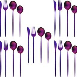 Vibrant Pink Steel Cutlery with Modern Mirror Finish Stainless Steel Cutlery Set-image-16