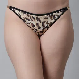 prettycat Women Thong Beige, Brown Panty-picture-21