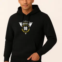Men Full Sleeve Printed Hooded Sweatshirt-image-2