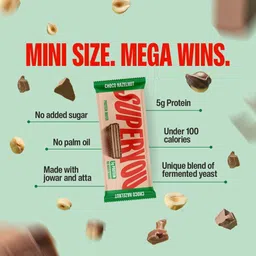 superyou 5g Protein Wafer Mini Bars (Pack of 10)| Made with Atta & Jowar | No Added Sugar Protein Bars image 3