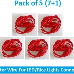 sauran 1 LEDs 1 m Red Steady String Rice Lights image 1