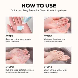 sedora Disposable Paper Soap Tube, Mixed Fragrance Paper Soap Sheets, Flower Design image 3