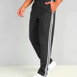 mastery Pack of 2 Men Striped Grey, Black Track Pants image 3