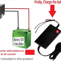 BALRAMA 12v DC to AC Converter with UPS Battery Charger 12 Volt DC to AC Solar Converter Combo Set image 2