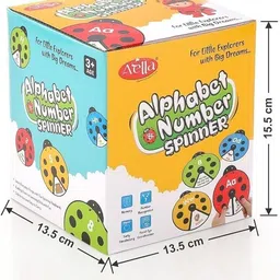 mumma mall Early Learning Montessori Spinning Cards – ABC 123 Alphabet, Number Toy for Kids image 3