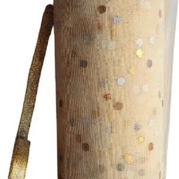 upyukat Silver Golden Dotted Net Fabric/ Cloth 8 meters long and 44 inches in width along with a golden ribbon roll (12.5 mm width) for Birthday/ Party/ Festive Decoration, Gift Wrapping, Art and Craft projects, Home Décor image 3