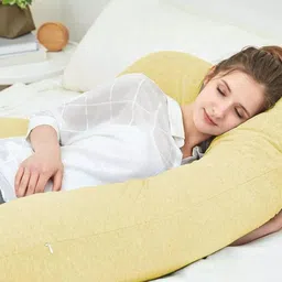 thukran Polyester Fibre Pregnancy Pillow Pack of 1 Solid U Shape image 4