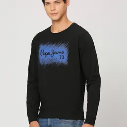 pepe jeans Men Full Sleeve Graphic Print Reversible Sweatshirt image 3
