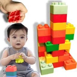 bagji toys NON TOXIC MEGA SIZE SUPER SOFT & SAFE Building Blocks for Infants Kids Toddlers image 4